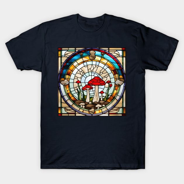 Amanita Honeys Stained Glass T-Shirt by Xie